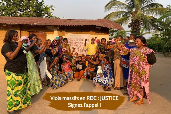 Appel à la solidarité internationale avec les victimes de viols en RDC