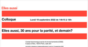 Elles aussi, 30 ans pour la parité, et demain?