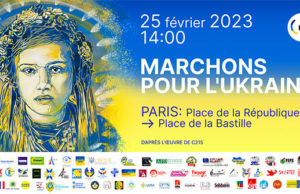 Marche pour l'Ukraine 25 fevrier 2023
